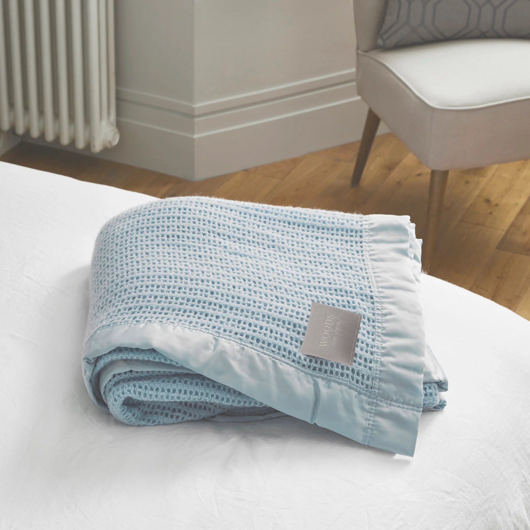 Woods Pure New Wool 'Cellular' Blanket - Image 3