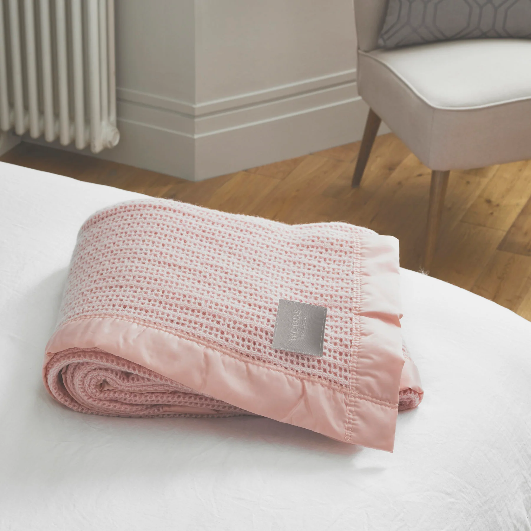 Woods Pure New Wool 'Cellular' Blanket - Image 6