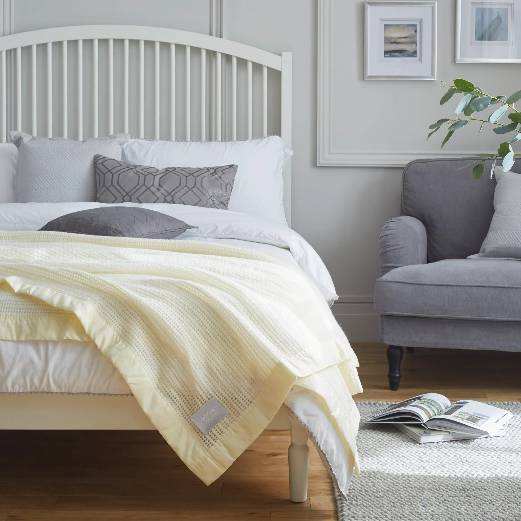 Woods Pure New Wool 'Cellular' Blanket - Image 8